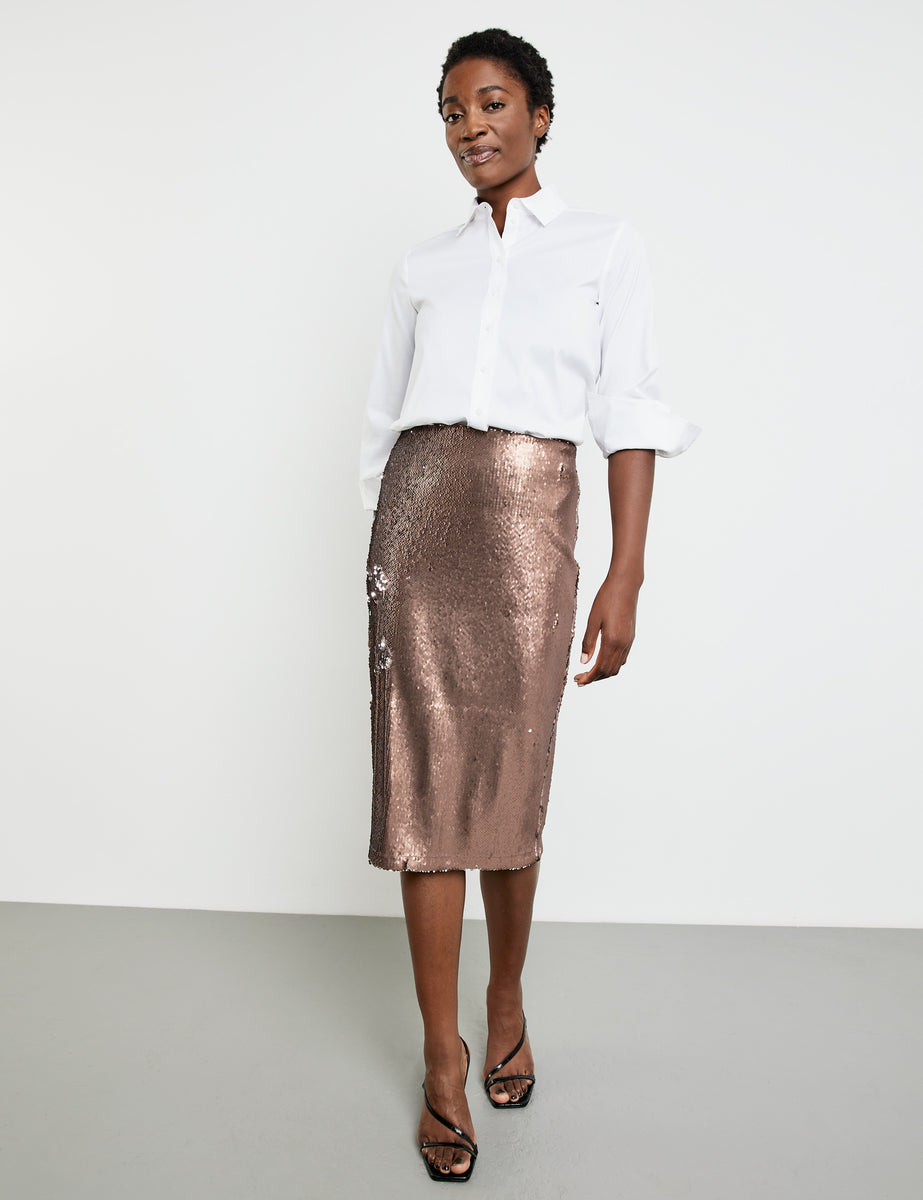 Rose sequin 2025 pencil skirt