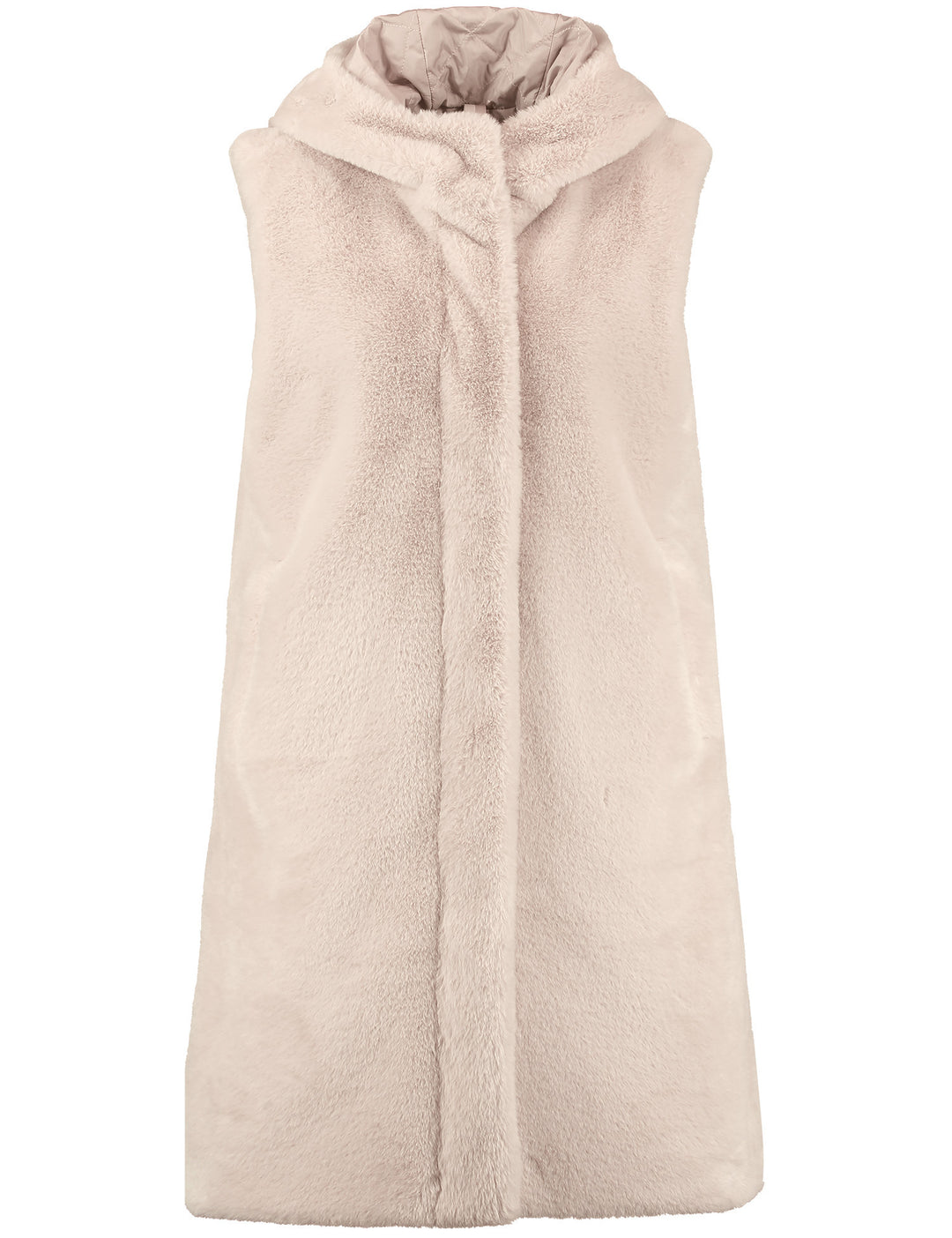 GERRY WEBER FAUX FUR GILET with hood – Laura's Collections